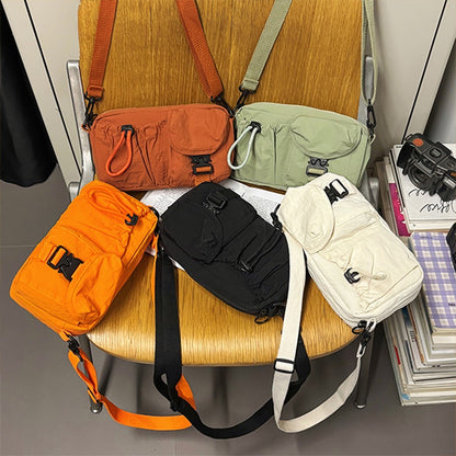 Sports Crossbody Bag, Workwear Style Design, Single Shoulder Bag, Multifunctional Lightweight Chest Bag, Mobile Phone Bag