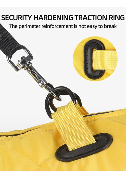 Casaco Quente para Cães Grandes Jaqueta Refletiva de Inverno para Cães Puffer com Arnês Embutido Colete Impermeável para Animais de Estimação Macacão de Neve