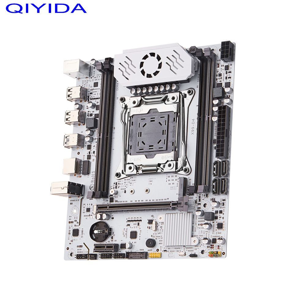 Placa-mãe QIYIDA X99 D4 TPM2.0 LGA 2011 3 com slot M.2 Suporte a chipset X99 C612 Memória DDR4 SATA3.0 USB3.0 PCI16X