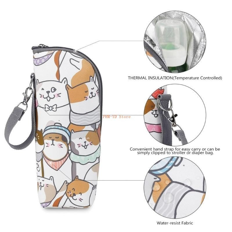 28TD Baby Strollers Bottle Bag Electric Vehicle Water Cup Outdoor Convenient Baby Bottle Insulation Case Organiser