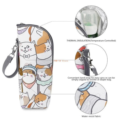28TD Baby Strollers Bottle Bag Electric Vehicle Water Cup Outdoor Convenient Baby Bottle Insulation Case Organiser