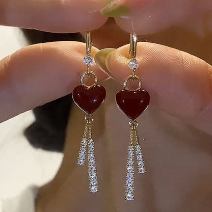 Green Shiny Zircon Flower Drop Earrings For Women Luxury Crystal Long Tassel Ear Line Hanging Earring Girls Wedding Jewelry Gift