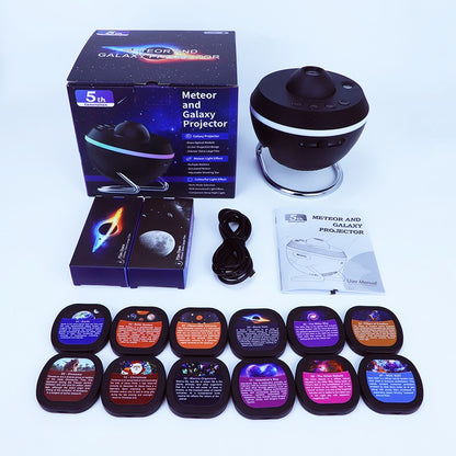 Newest Meteor 13 in 1 Ultra Clear Galaxy Projector Ultra Clear Night Light Lamp Rotary Space Ball Planetarium Projector Lights