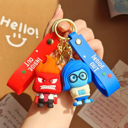 30 Peças/Conjunto Atacado Chaveiro Divertida Mente 2 Boneco de Personagem de Desenho Animado Fofo Chaveiro Pingente de Boneca de Personagem de Filme para Presente Infantil