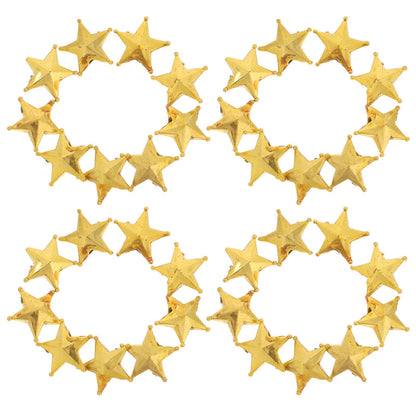50Pcs Golden Star Christmas Tree Topper Mini Treetop Decor Elegant Holiday Party Decoration Festive Tree Adornment Xmas Star