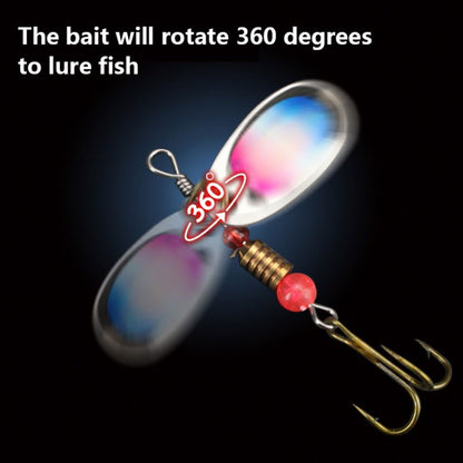 Kit Isca Artificial Jig Spinner com Caixa de Pesca Giratória 3g para Pesca de Lúcio Salmão Marítimo Isca Rígida de Superfície Trolling