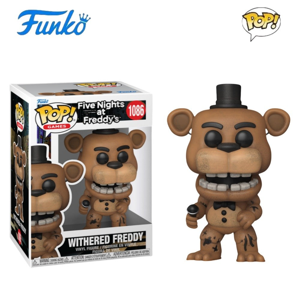 Funko Pop Mangle da Série Original Five Nights at Freddy's Boneco Articulado Withered Bonnie Modelo Freddy Edição Limitada Brinquedos de Presente
