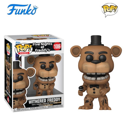 Funko Pop Mangle da Série Original Five Nights at Freddy's Boneco Articulado Withered Bonnie Modelo Freddy Edição Limitada Brinquedos de Presente