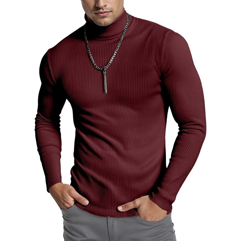 Animal Game Luxury Men's Cold Blouse Casual Sweaters Turtleneck Pullover Basic Tshirts Stripes Streetwear Warm Coats Knit Men