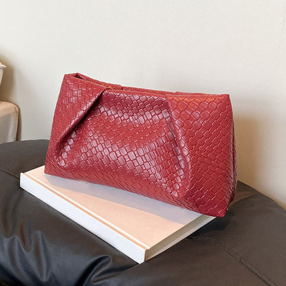 Large Capacity Shoulder Bag New Fashion Popular Woven Commuter Simple Clutch Bags Retro Evening Phone Pocket