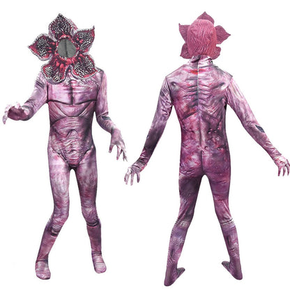 Adult Kid Demogorgon Cosplay Jumpsuit Scary Bodysuit TV Odd Matter Bodysuits Mask Outfits Halloween Fantasia Roleplay Suits