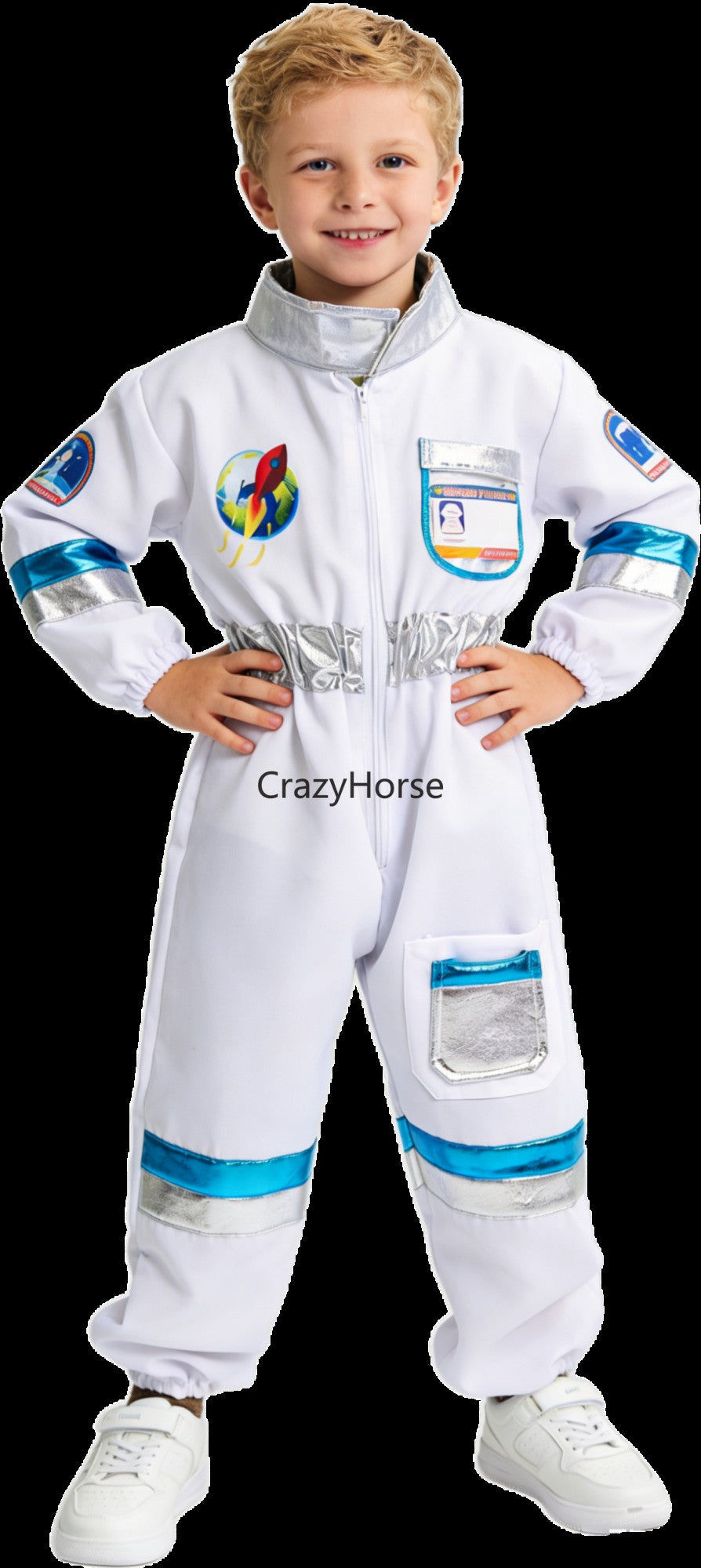 New Astronaut Boys Girls Cosplay Costume for Kids Spaceman Child Halloween Dress Up Children Rocket Jumpsuit Outfit Bodysuits