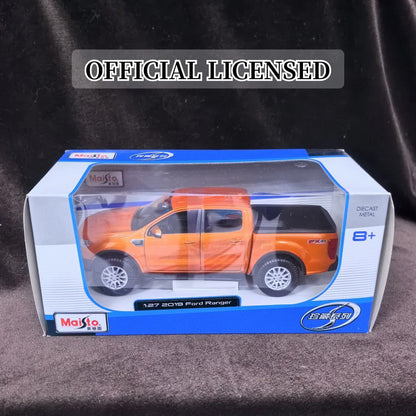 Bburago Edição Limitada 1:27 Modelo de Carro Ford Ranger 2019 Picape, Réplica em Miniatura de Veículo de Luxo, Figura de Brinquedo para Crianças, Presente de Natal
