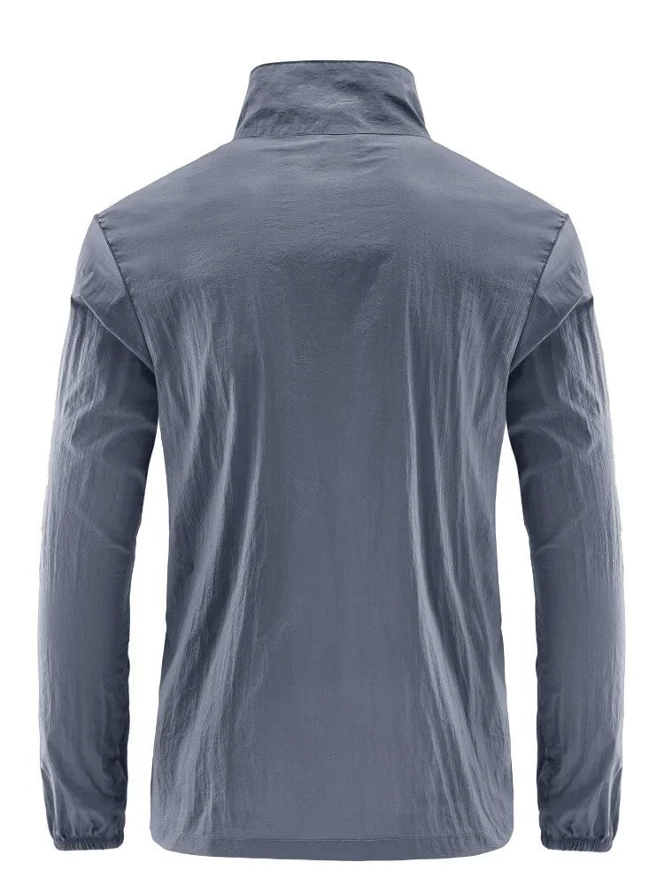 Summer Men's Sun Protection Casual Breathable Sports Windproof Water Resistant Ultrathin Jacket Outdoor Fishing Skin Clothing