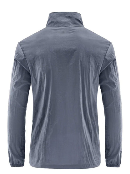 Summer Men's Sun Protection Casual Breathable Sports Windproof Water Resistant Ultrathin Jacket Outdoor Fishing Skin Clothing
