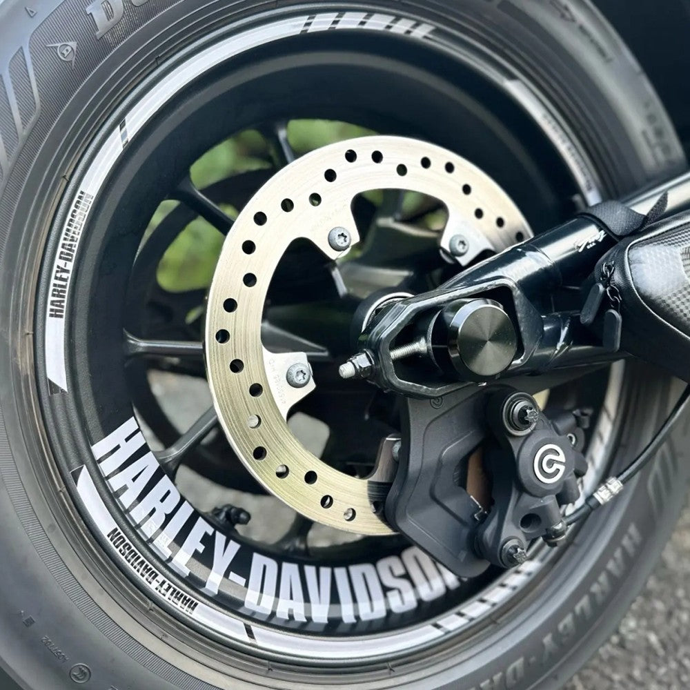 Adesivo para Roda de Moto Harley Davidson de 17/18 Polegadas Logotipo Decalque para Aro e Pneu