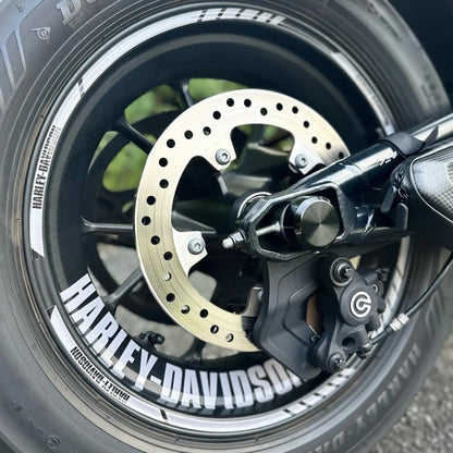 Adesivo para Roda de Moto Harley Davidson de 17/18 Polegadas Logotipo Decalque para Aro e Pneu