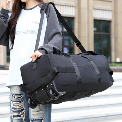 Travel Bag, Large-Capacity Handbag, Portable Outdoor Hand Luggage, Roller Travel Bag, Convenient and Practical Unisex Duffel Bag