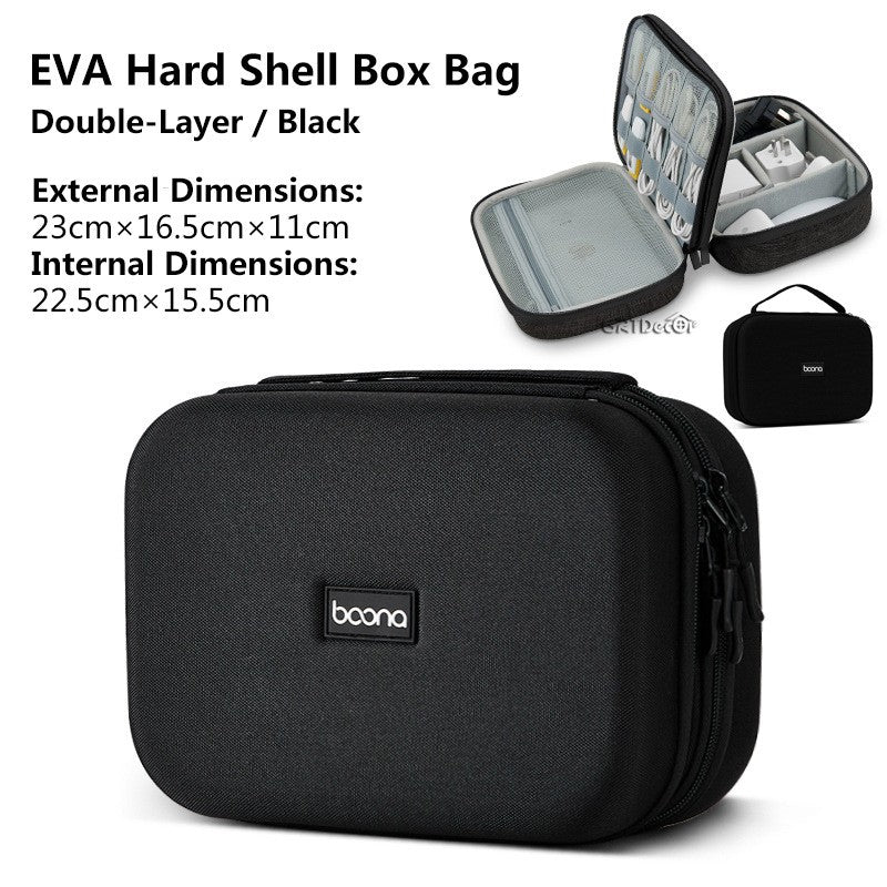 Hot Sale Waterproof Hard Shell Digital Gadgets Storage Bag Travel Organizer for Electronics Accessories HDD Earphone Storage Box