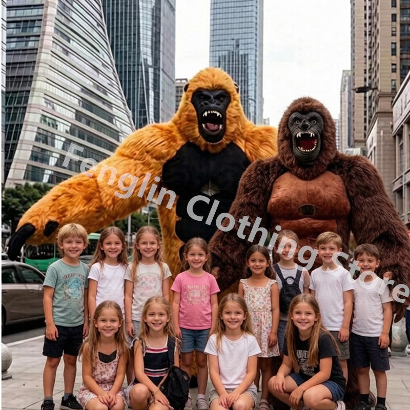 Cartoon Doll Costume 2.6-meter Inflatable Gorilla Mascot Costume Cartoon Doll King Kong Plush Party Advertisement and Role Playi