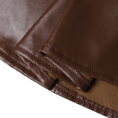 Plus Size 5XL ZANZEA Women PU Leather Midi Jupes Elegant Casual Autumn Loose High Waist Skirt Solid Skirt High Waisted Falda