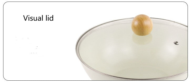 Ceramic Non-Stick Pan Frying Pan Wok Pan Home Steak Skillet Pancake Fried Induction Cooker Gas Stove Special Saucepan Nonstick