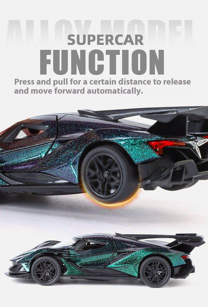 1:32 Apollo IE Miniature Vehicle Mini Alloy Diecast Model Car Metal Sound & Light Collection Hobby Children Toy Car Birthday Boy