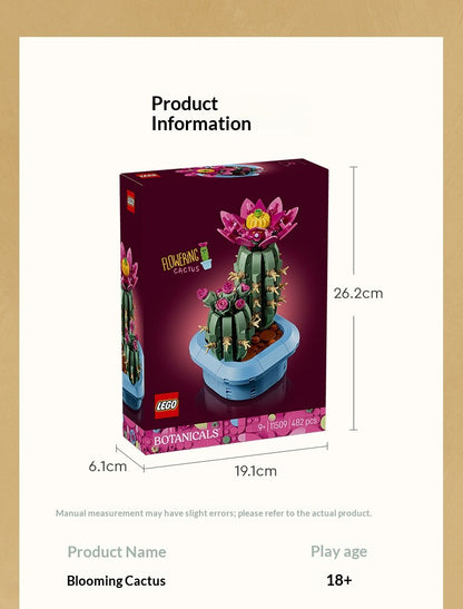 LEGO Blocos de Montar Série Plantas e Flores 11509 Cacto Florido Brinquedo de Quebra-Cabeça para Crianças Menino e Menina Presente