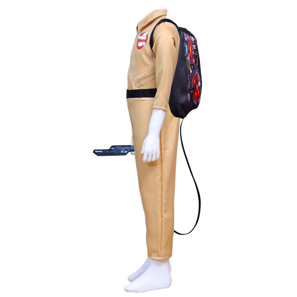 Kids Ghostbusters Movie Cosplay Costumes with Backpack Christmas Gift Carnival Theme Party Clothes Fans Collection
