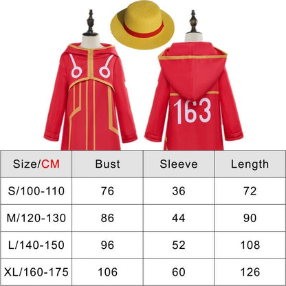 Egghead Island Cosplay Costume 163 Jacket Coat Straw Hat Gloves Suit Halloween Anime Monkey D Luffy Robe Costume cosplay