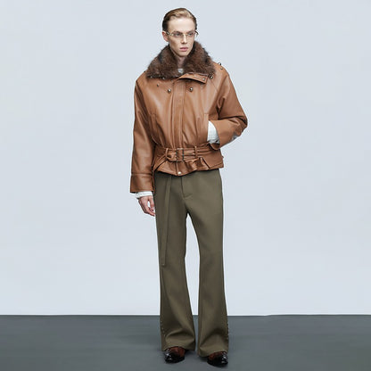 LUZHEN Winter Fashion High Quality Reversible Design Fur Liner Warm Leather Parka Men Original 2025 New Niche Padded Coat JY4797