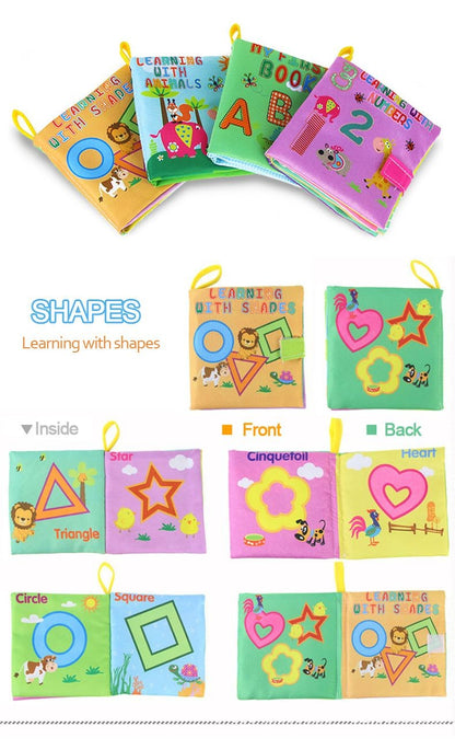 Livro de Pano Macio para Bebês 0-36M Brinquedo de Aprendizagem Precoce Interativo para Pais e Filhos Brinquedo Educativo Montessori de Marionete Presente para Meninos e Meninas
