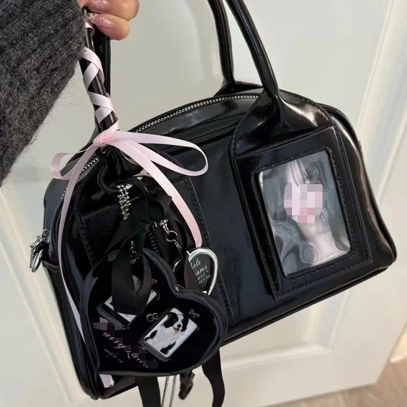 2025 New Y2K Harajuku Shoulder Bag Women Korean Transparent Ita Bag Crossbody Bag Female Japanese Designer Trend Handbag Purse