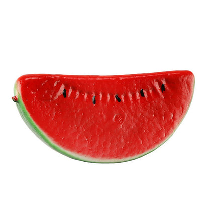 4pcs Artificial Fruits Simulated Watermelon Model Fruit Slices Photography Prop Foam Fake Watermelon Ornament Food Holiday Party