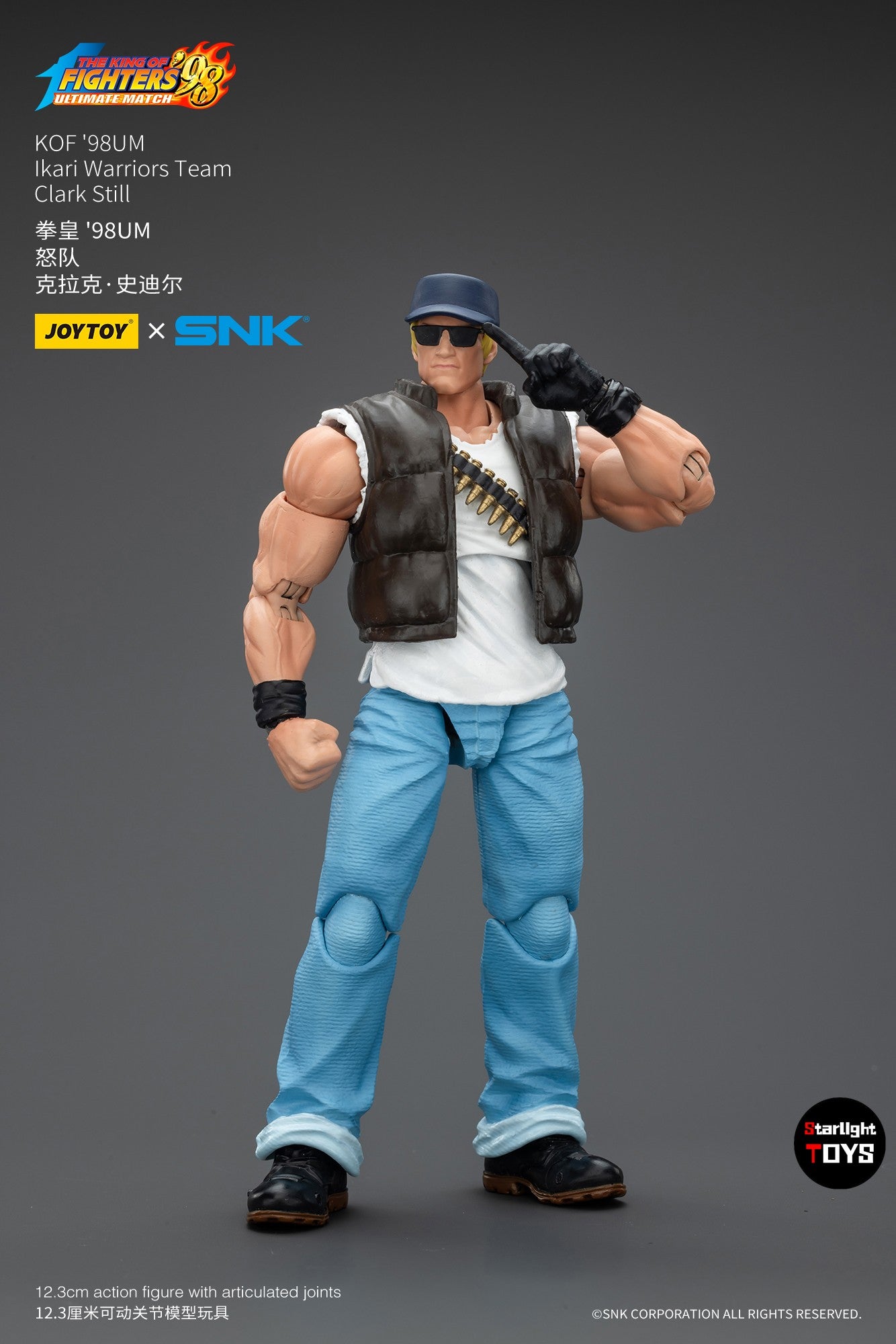 ?JOYTOY?1/18 Action Figure SNK KOF'98UM Ikari Warriors Team Clark Still Model Toy Gifts
