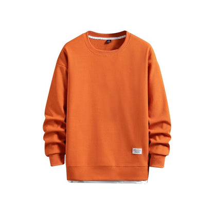 High-end Quality Waffle Fabric Round Neck T Shirts Long Sleeved 2023 Spring Autumn Casual All-match T-shirt Fashion Men Clothing