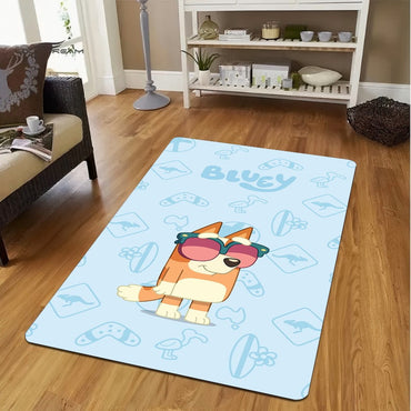 MINISO Disney-Bluey Area Rugs Anti-slip Carpets for Living Room Kids Playmat Bedroom Decor Popular Rug Sofa Floor Mat Room Decor