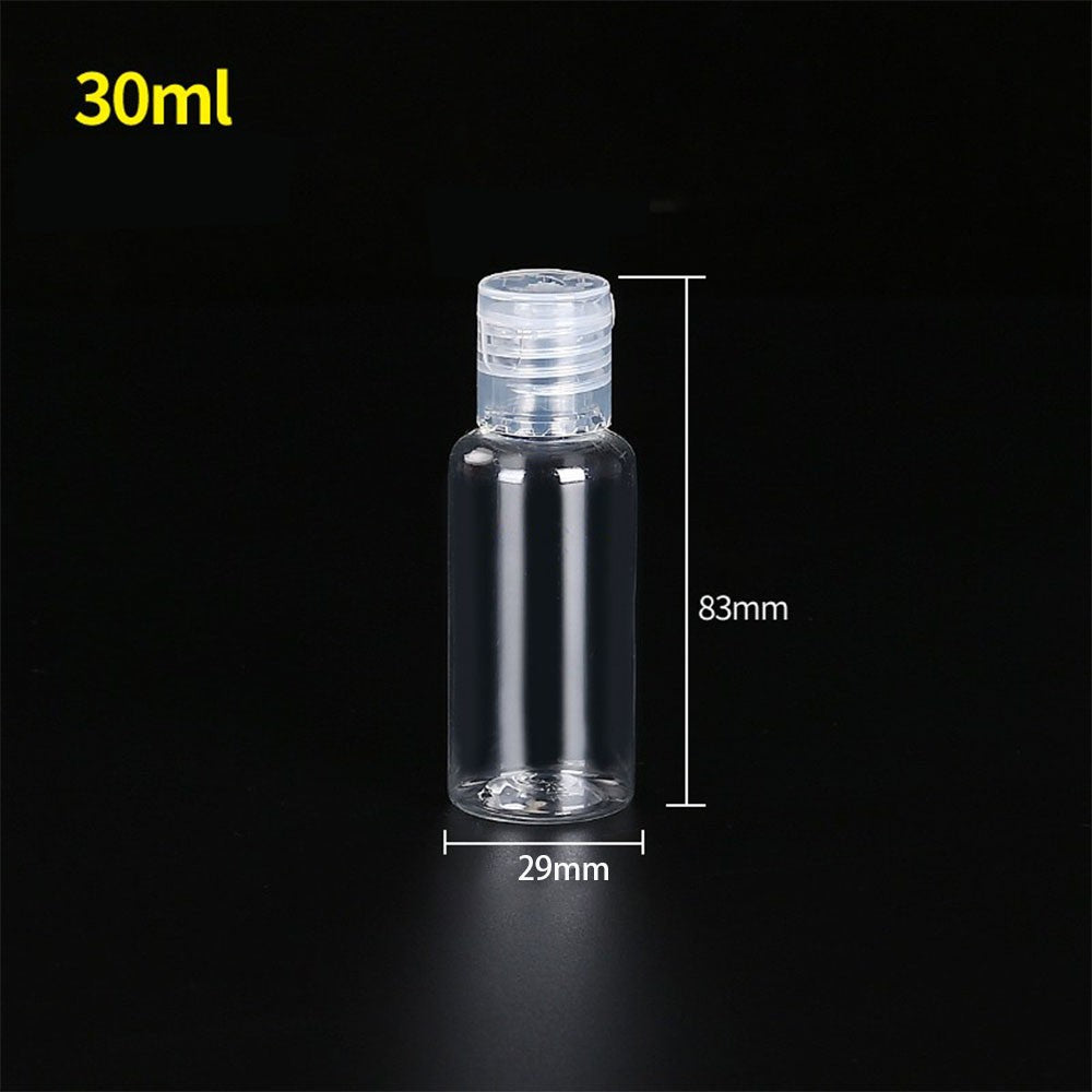 Travel Bottles 15ml 30ml 50ml 100ml 150ml 200ml 250ml 500ml Lotion Bottle Clear Plastic PET Vial Flip Top Cosmetic Container