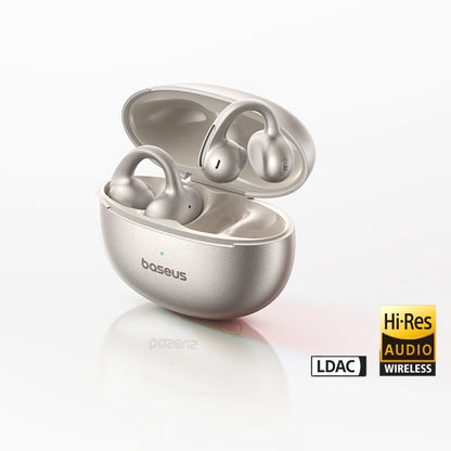 Fones de ouvido sem fio Baseus MC1 Pro Ear Clip Bluetooth 6.0 Hi-Res Ultra Open Earbuds Tipo brinco 4 microfones ENC fones de ouvido com clipe