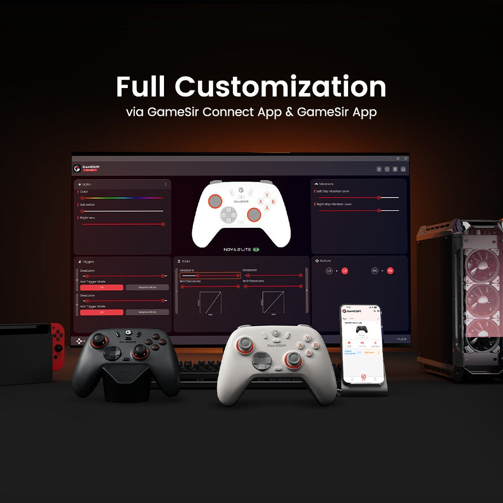 GameSir Nova 2 Lite Wireless Switch Controller Bluetooth Gamepad with Hall Effect for Nintendo Switch, iPhone, Android, PC
