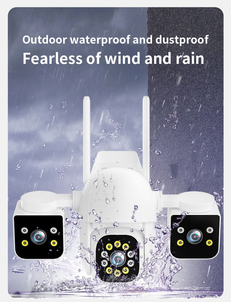 6K 12MP WiFi Surveillance Camera, 3 Lens 3 Screens,10X Digital Zoom, AI Human Detect, 8mp Outdoor Security PTZ IP Cameras