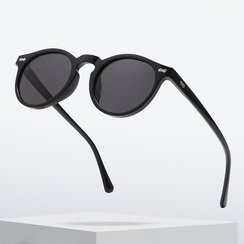 Óculos de Sol Redondos Retrô Masculinos Femininos Pequenos Moda Polarizados Óculos de Sol para Homens e Mulheres Óculos de Condução Estilo Vintage Literário