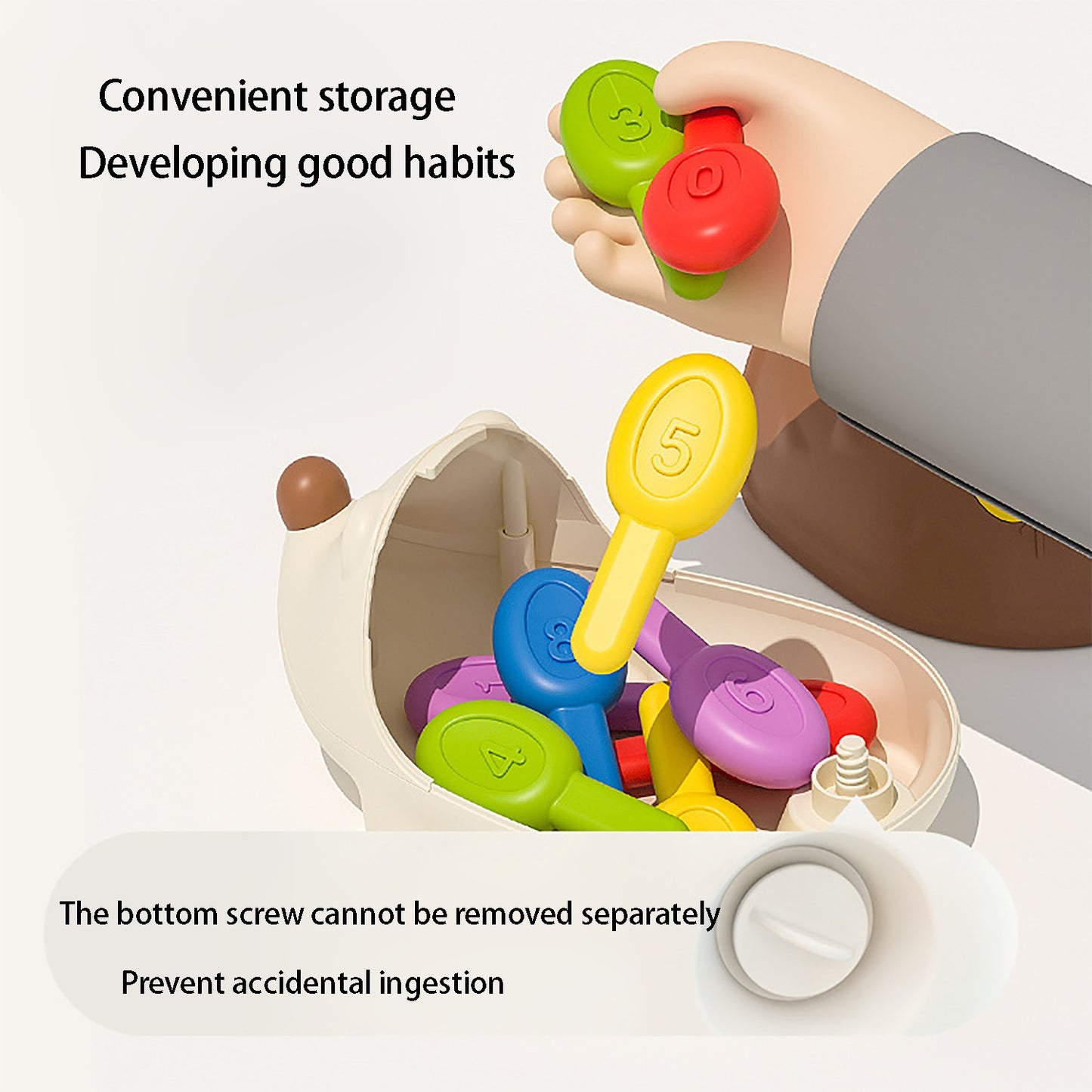 Baby insertion and extraction, children's fine motor finger training, concentration, Montessori early education puzzle toys