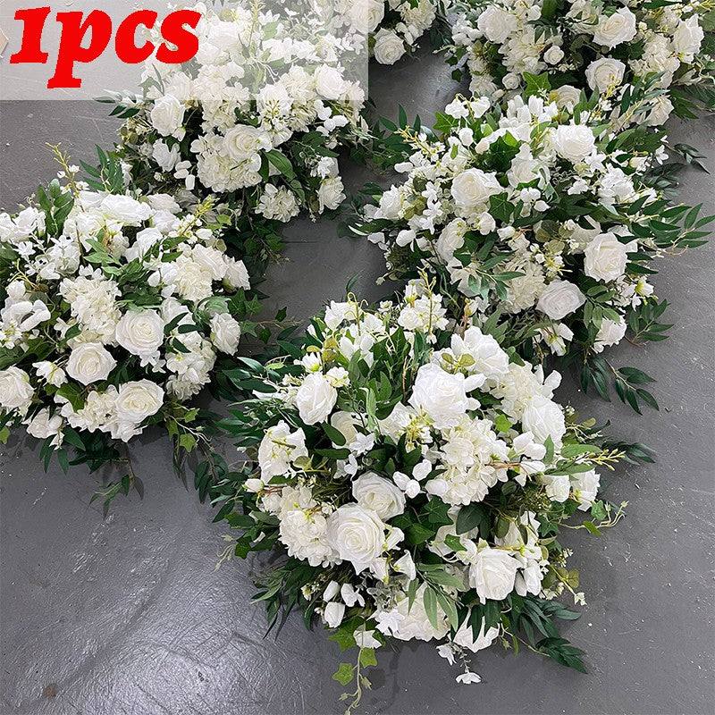 30-70cm Artificial White Rose Flower Ball, Wedding Reception Table Centerpieces, Floral Arrangement for Party Event Decor