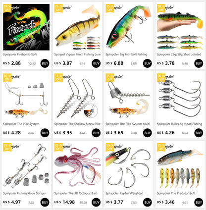 Spinpoler Big Fish Soft Fishing Lure With Stinger Rig Hook Set 14cm/18cm Jigging Trolling For Saltwater Sea Fishing Tackle Pesca