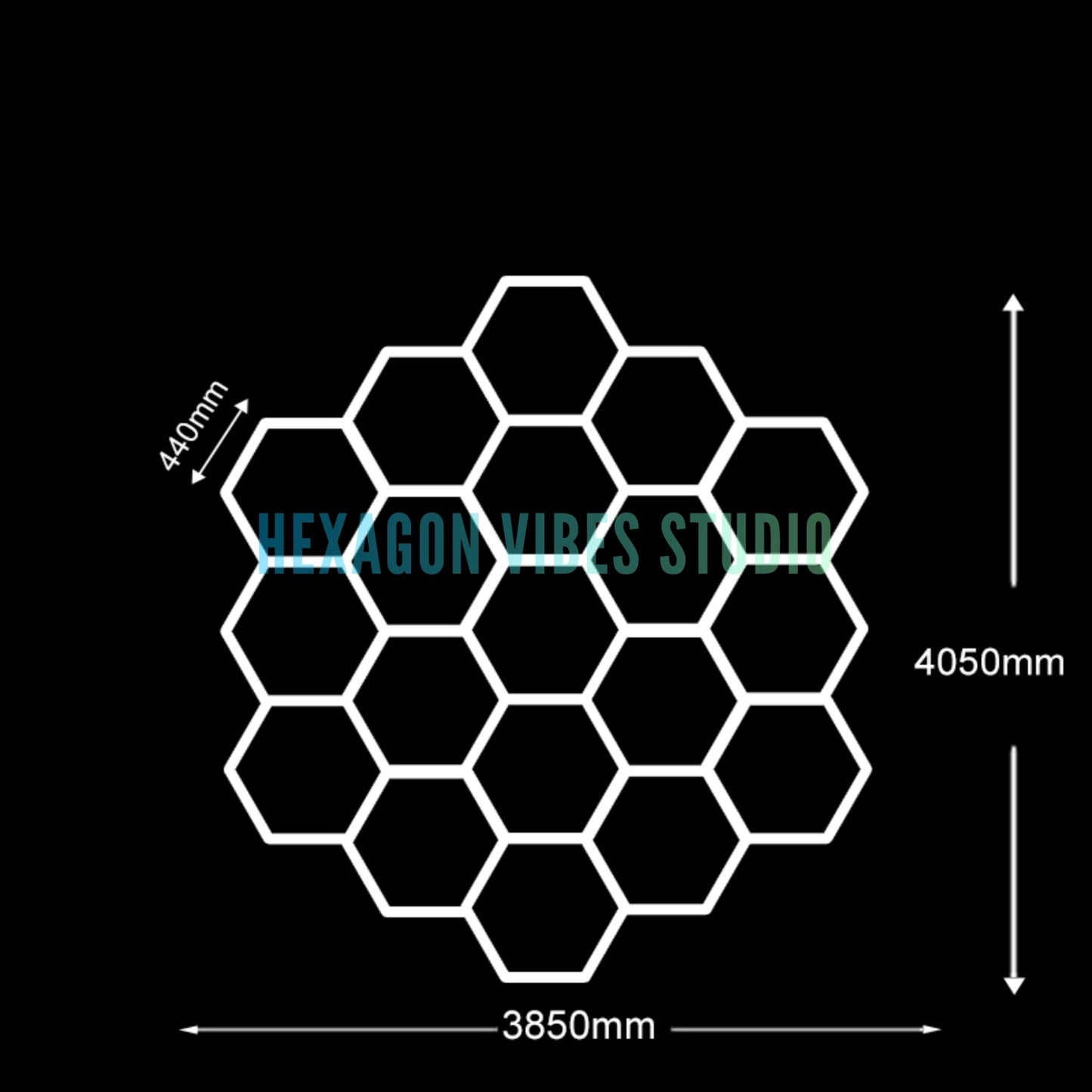 Garage Hexagon LED Light 50000H 6500K Ultra Bright for Home Gym Barbershop Car Detailing Bar Basement Workshop Ceiling Lighting