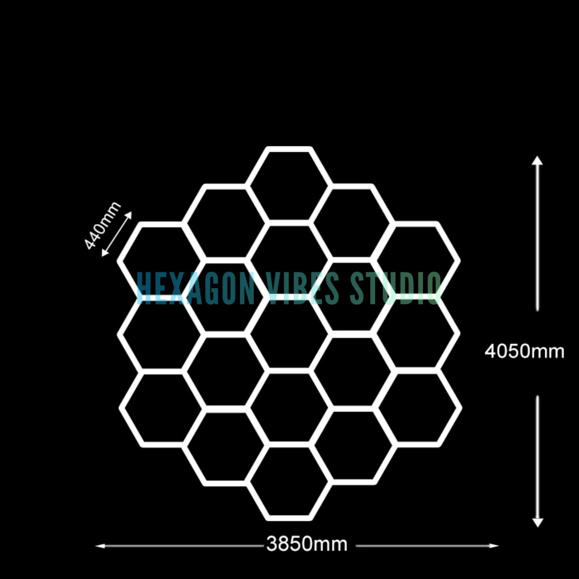 Garage Hexagon LED Light 50000H 6500K Ultra Bright for Home Gym Barbershop Car Detailing Bar Basement Workshop Ceiling Lighting