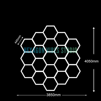 Garage Hexagon LED Light 50000H 6500K Ultra Bright for Home Gym Barbershop Car Detailing Bar Basement Workshop Ceiling Lighting