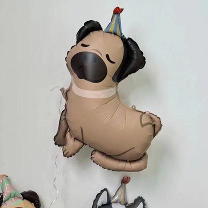 4/1pcs Matte Cartoon Animal Dog Series Dachshund Spotted Dog Foil Balloon for Children Birthday Party Decoration Baby Shower