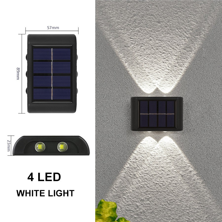 Solar Up And Down Double-headed High Brightness Wall Lights Garden Lights Door Sign Wall Lights Outdoor Waterproof Wall Washer